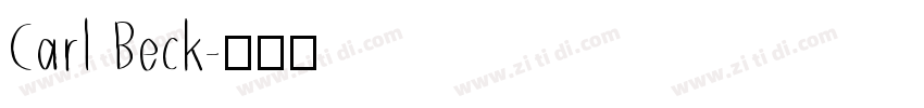 Carl Beck字体转换